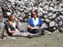 Solukhumbu Trek April/May 2016 - Mary and Steffi taking a breather
